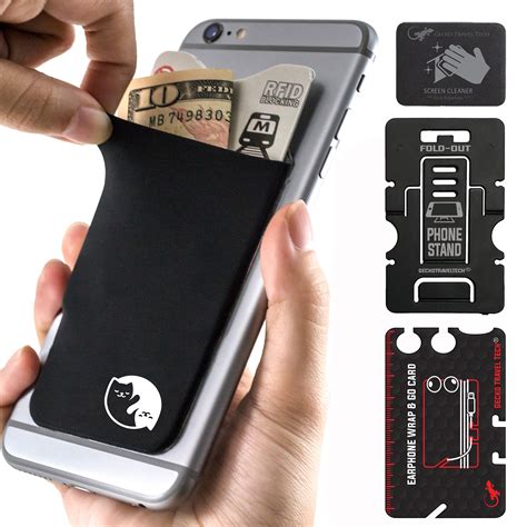 smart wallet cell phone card holder|adhesive card holder for phone.